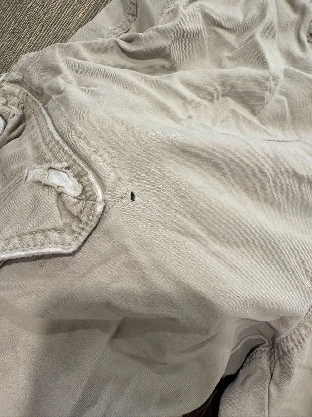 The North Face Mens Cargo Shorts Mid Rise Multiple Pockets Cotton Beige Size 32